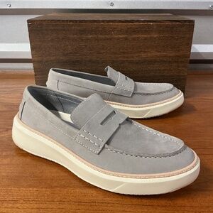 Cole Haan Men GrandPro Gray Leather Topspin Penny Loafer C37196 Size 8